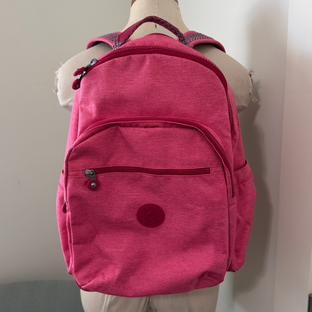 Kipling Pink Laptop Backpack ~ School College Carryon Travel